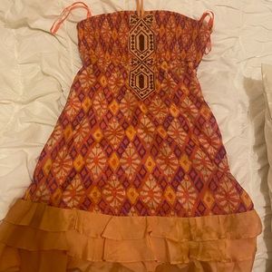 Free People Strapless Silk Dress Size 4